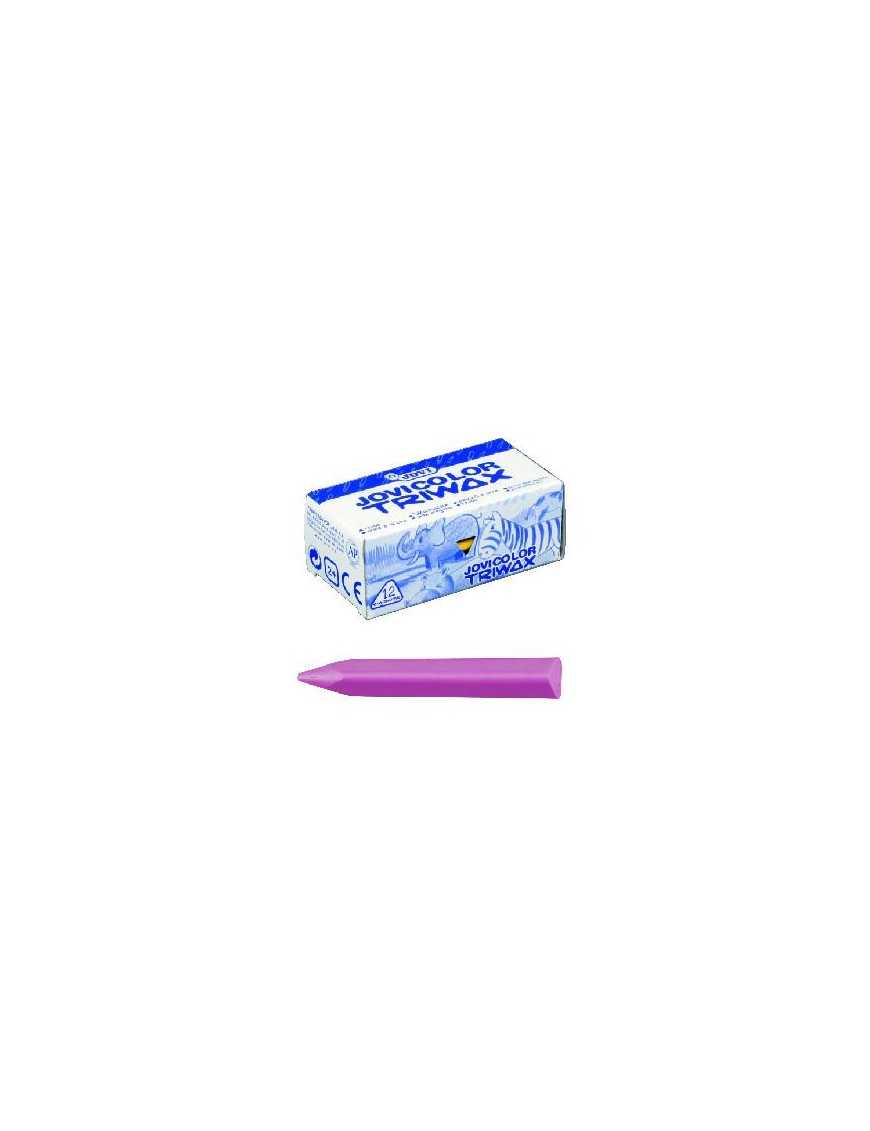 CAJA DE 12 CERAS TRIWAX JOVI LILA.