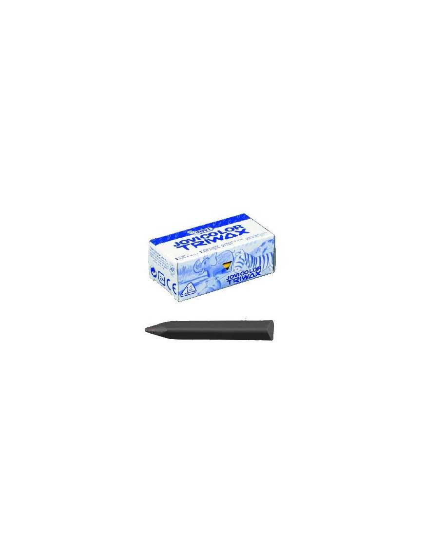 CAJA DE 12 CERAS TRIWAX JOVI NEGRO.