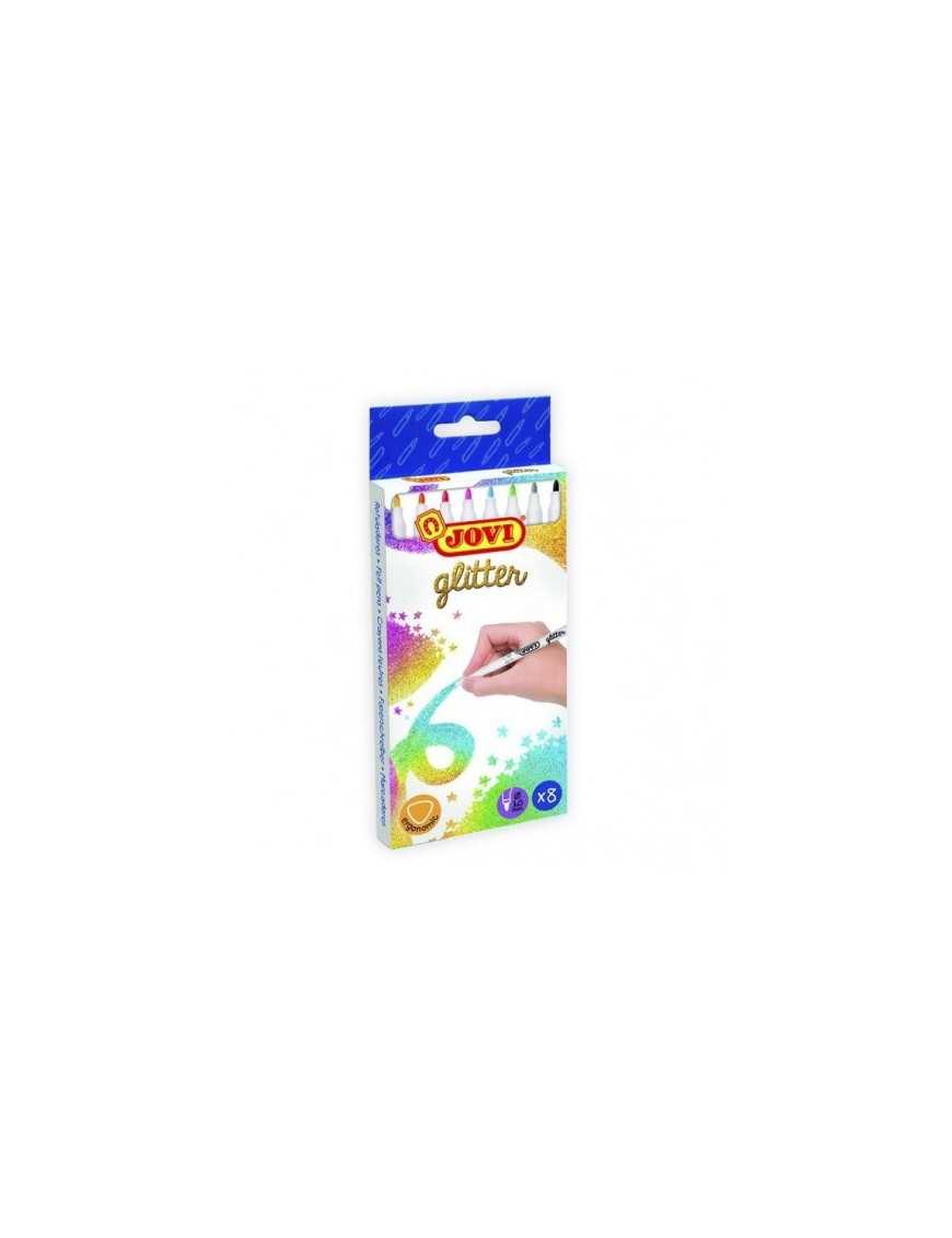 PACK DE 8 ROTULADORES GLITTER JOVI