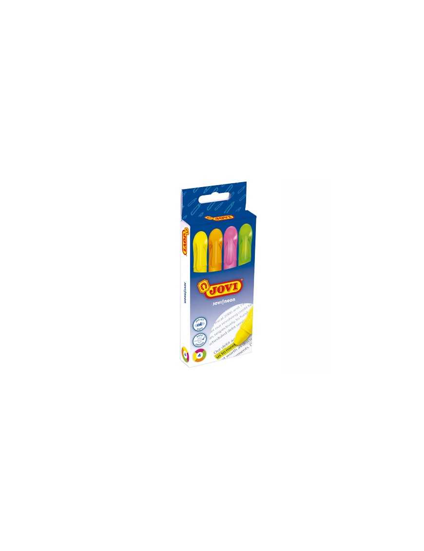 PACK 4 ROTULADORES JOVI NEON MARCADOR GEL.