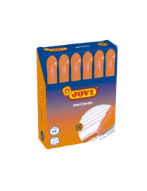 CAJA 12 ROTULADORES JOVI NEON GEL NARANJA.