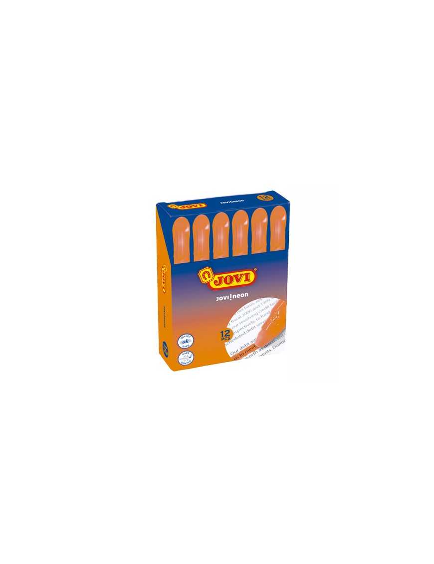 CAJA 12 ROTULADORES JOVI NEON GEL NARANJA.
