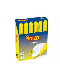 CAJA 12 ROTULADORES JOVI NEON GEL AMARILLO