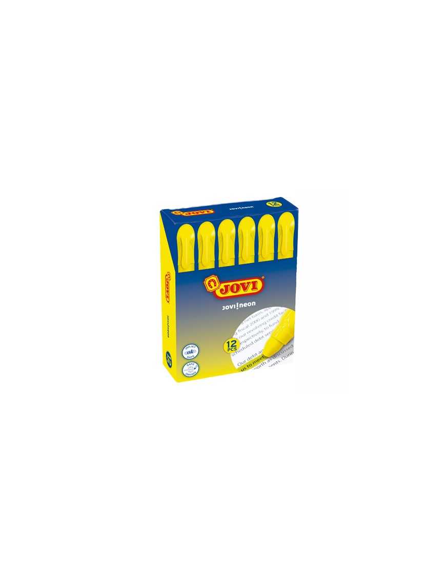 CAJA 12 ROTULADORES JOVI NEON GEL AMARILLO