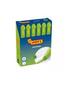 CAJA 12 ROTULADORES JOVI NEON GEL VERDE.