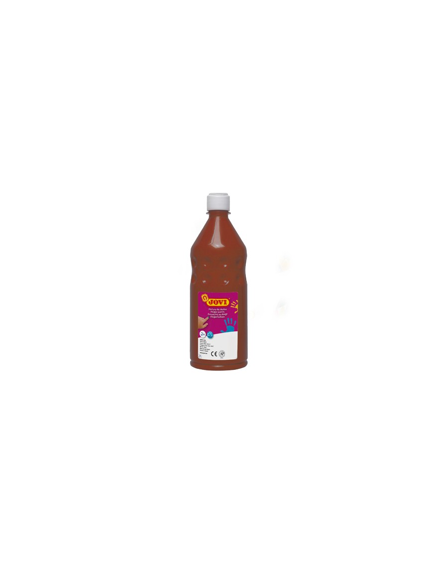 PINTURA DE DEDOS BOTELLA 750 CC.JOVI MARRON.