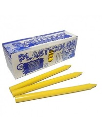 CAJA 25 CERAS PLASTICOLOR JOVI AMARILLO.