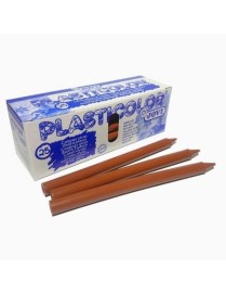 CAJA 25 CERAS PLASTICOLOR JOVI MARRON CLARO.