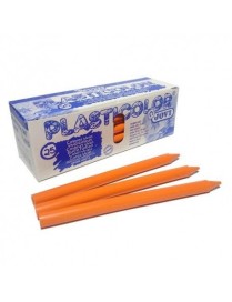 CAJA 25 CERAS PLASTICOLOR JOVI NARANJA.