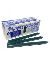 CAJA 25 CERAS PLASTICOLOR JOVI VERDE OSCURO.