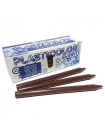 CAJA 25 CERAS PLASTICOLOR JOVI MARRON OSCURO