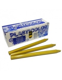 CAJA 25 CERAS PLASTICOLOR JOVI ORO.