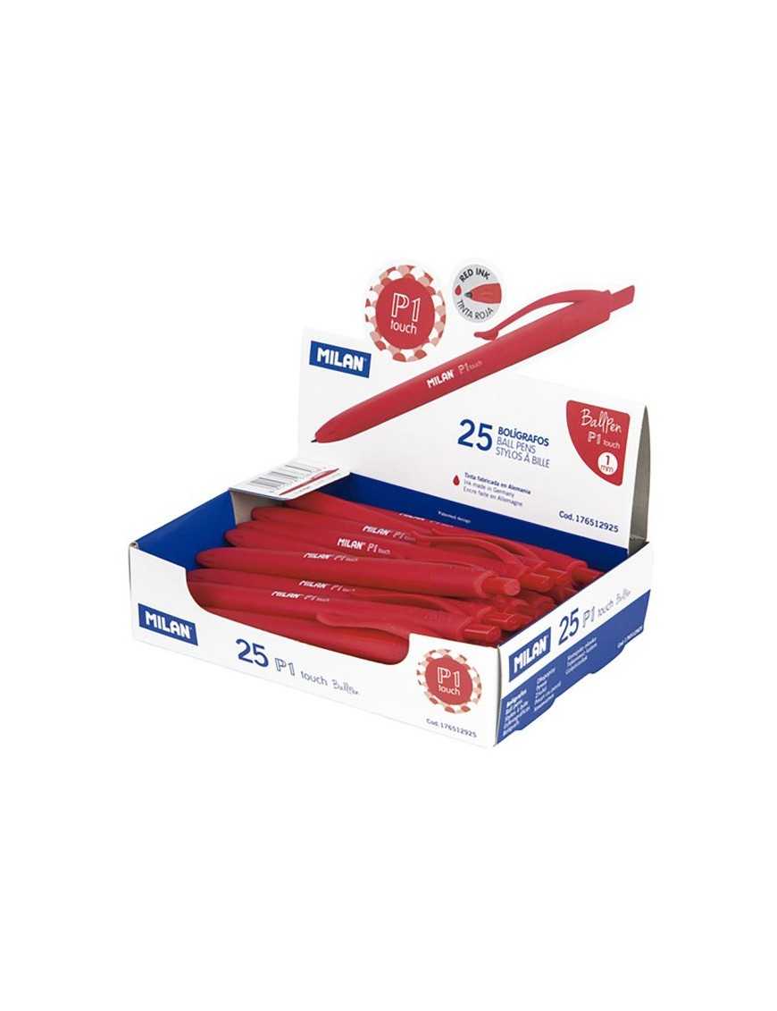 BOLIGRAFO MILAN P1 P-TOUCH 25 U. ROJO.