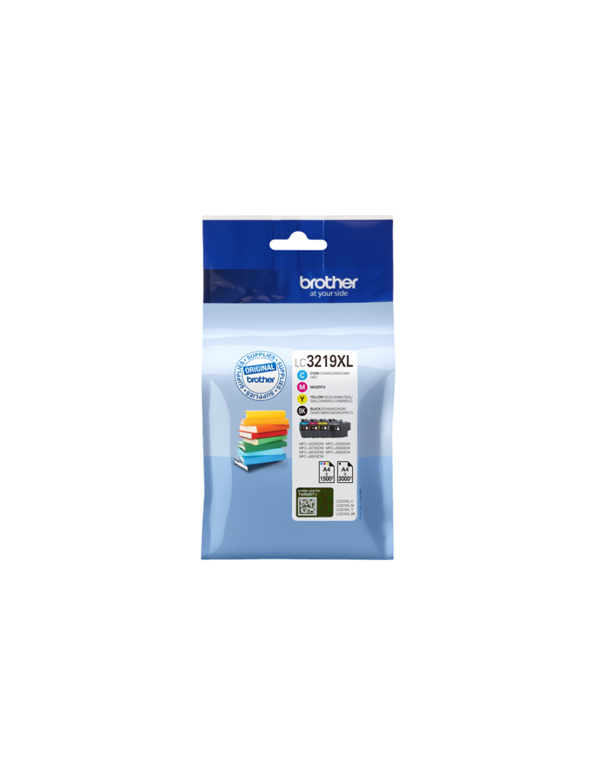 PACK 4 CARTUCHOS BROTHER LC3219XL NEGRO Y COLORES