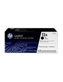PACK DE 2 TONER LASER HP 12A NEGRO Q2612AD.