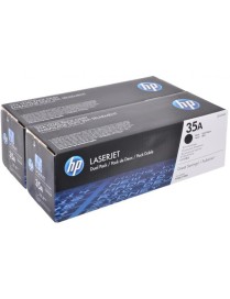 PACK 2 TONER LASER HP 35A NEGRO CB435AD.