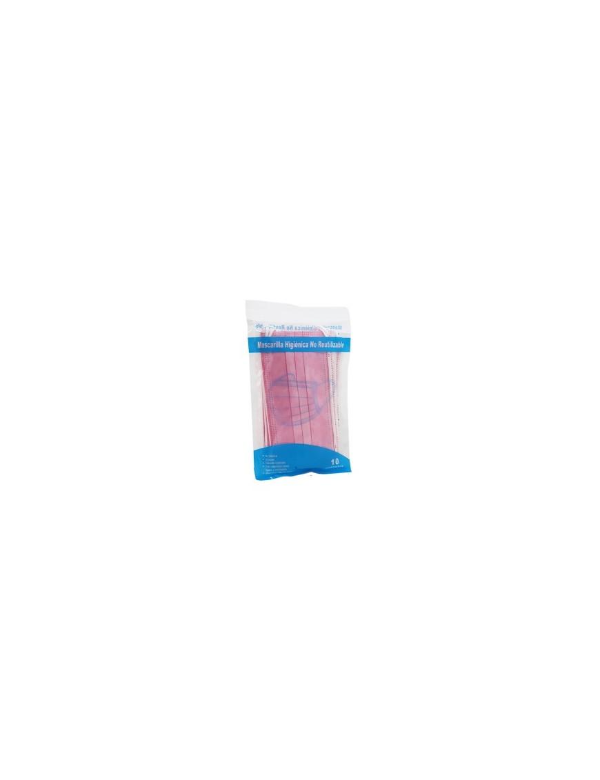 MASCARILLA HIGIENICA ROSA PAQ 10