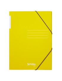 CARPETA GOMAS SOLAPAS STUDIO CARTON AMARILLO