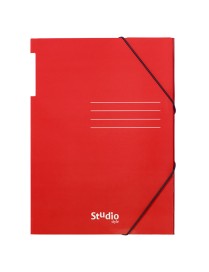 CARPETA GOMAS SOLAPAS ROJO STUDIO PARDO 9256
