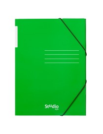 CARPETA GOMAS SOLAPAS STUDIO CARTON VERDE