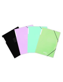 CARPETA GOMAS SOLAPAS STUDIO CARTON AZUL PASTEL