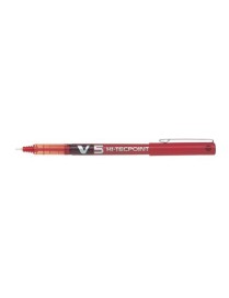 ROLLER PILOT V5 HI-TECPOINT ROJO 0,5 MM.