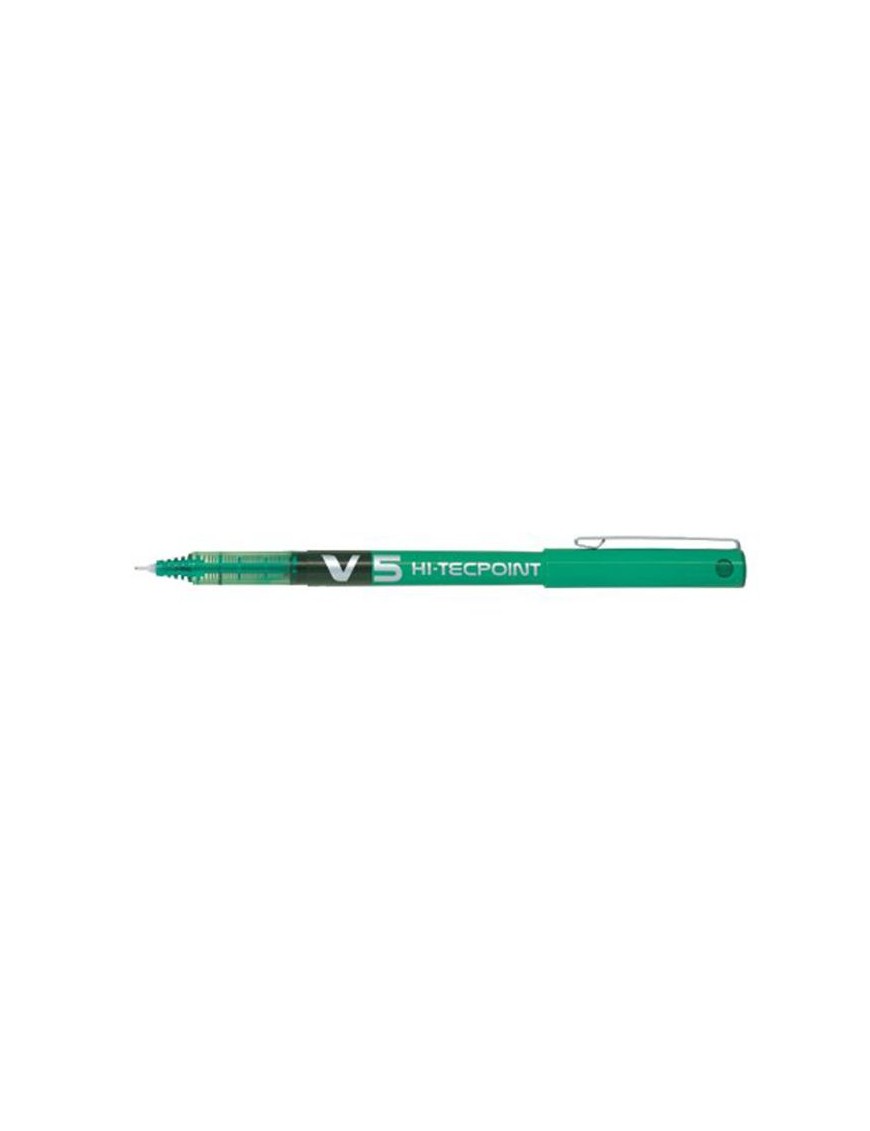 ROLLER PILOT V5 HI-TECPOINT VERDE 0,5 MM.