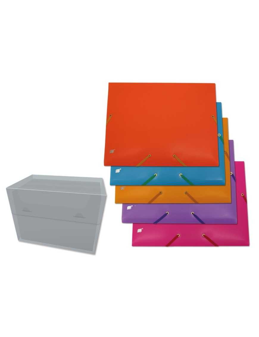 CARPETA GOMAS SOLAPAS 4º P.P COLORES