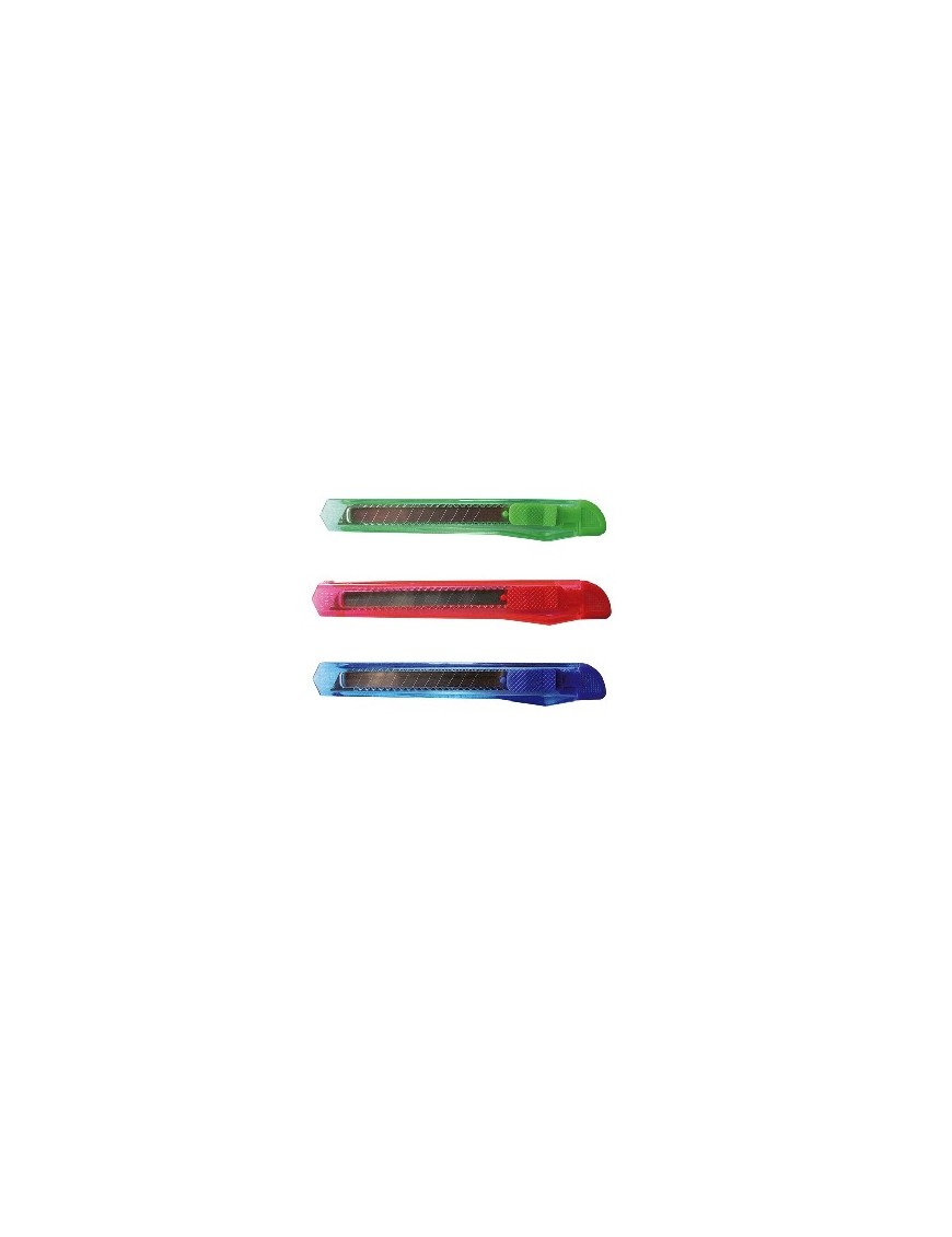 CUTTER PEQUEÑO PRAXTON 9 MM COLOR SURTIDO. PR-357