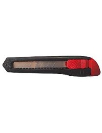 CUTTER GRANDE PRAXTON 18 MM NEGRO CLIP ROJO PR-356