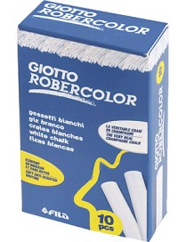 TIZA C/10 ROBERCOLOR BLANCO.