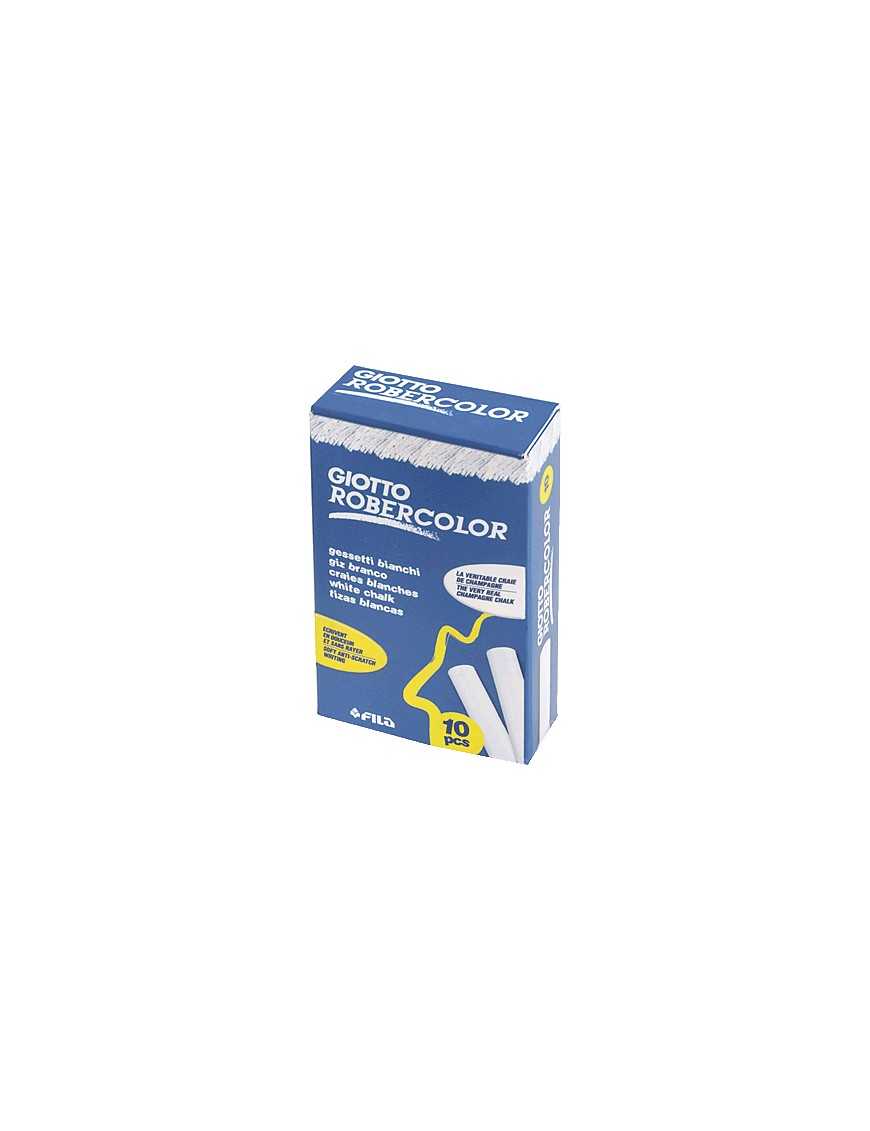 TIZA C/10 ROBERCOLOR BLANCO.