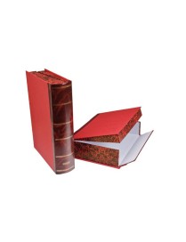 CAJA CON FORMA DE LIBRO CUBIERTA TELA TAMAÑO FOLIO