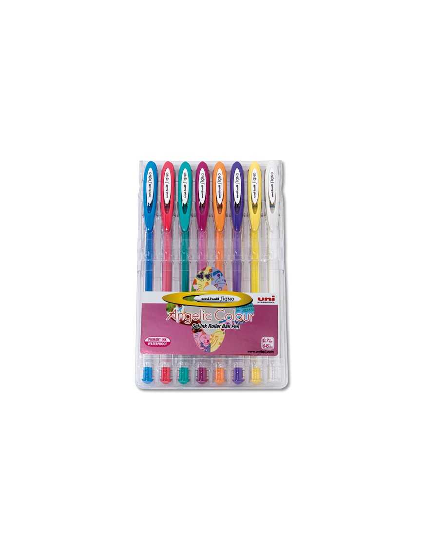 BOLIGRAFO UNI-BALL UM-120 SPARKING PACK 8 COLORES