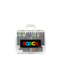 MALETIN PLASTICO POSCA 20 ROTULADORES