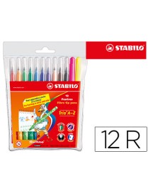 ROTULADOR STABILO TRIO A-Z PUNTA DE FIBRA C/12 U.