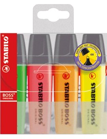 ROTULADOR STABILO BOSS ESTUCHE 4 U. SURTI