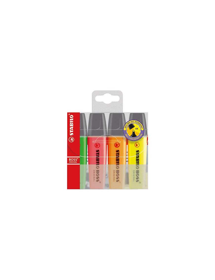 ROTULADOR STABILO BOSS ESTUCHE 4 U. SURTI