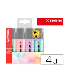 ROTULADOR STABILO BOSS PASTEL 4 UDS