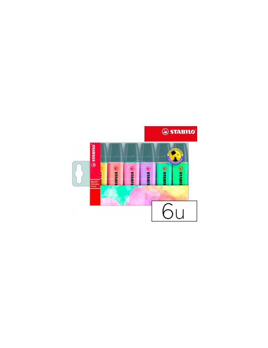 ROTULADOR STABILO BOSS PASTEL PACK 6 70/6-2