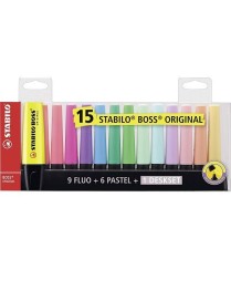 STABILO BOSS SURTIDO CAJA 15 COLOR PASTEL