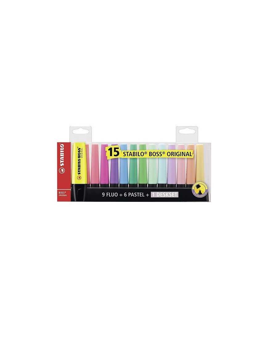 STABILO BOSS SURTIDO CAJA 15 COLOR PASTEL