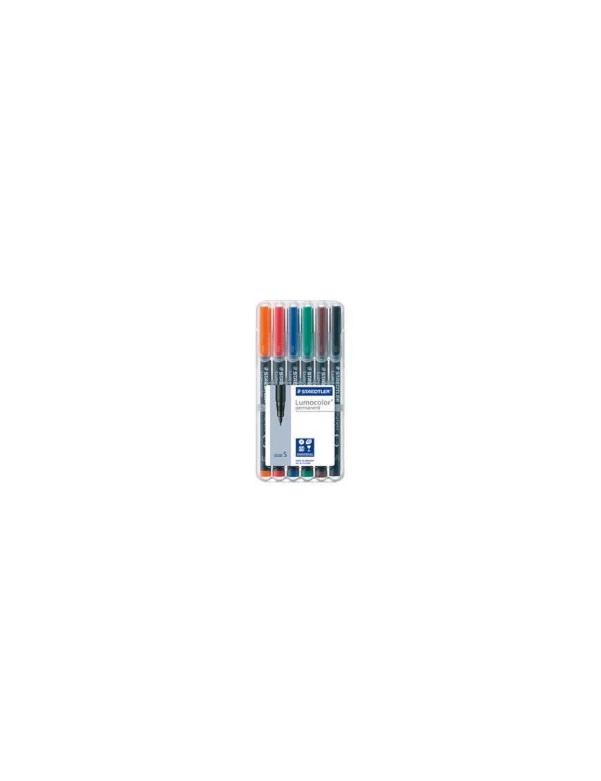 ROTULADOR STAEDTLER LUMOCOLOR S 313 COLORES WP6