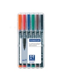 ROTULADOR STAEDTLER LUMOCOLOR M 317 COLORES WP6