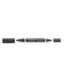 ROTULADOR STAEDTLER LUMOCOLOR DUO NEGRO.