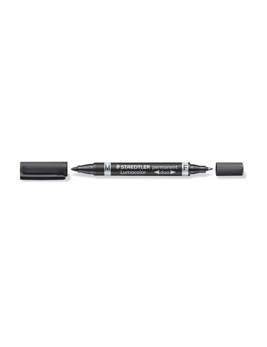 ROTULADOR STAEDTLER LUMOCOLOR DUO NEGRO.