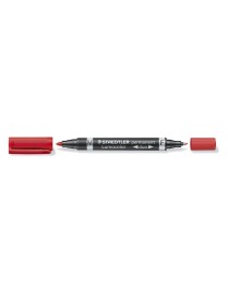 ROTULADOR STAEDTLER LUMOCOLOR PRMANET DUO ROJO. 94