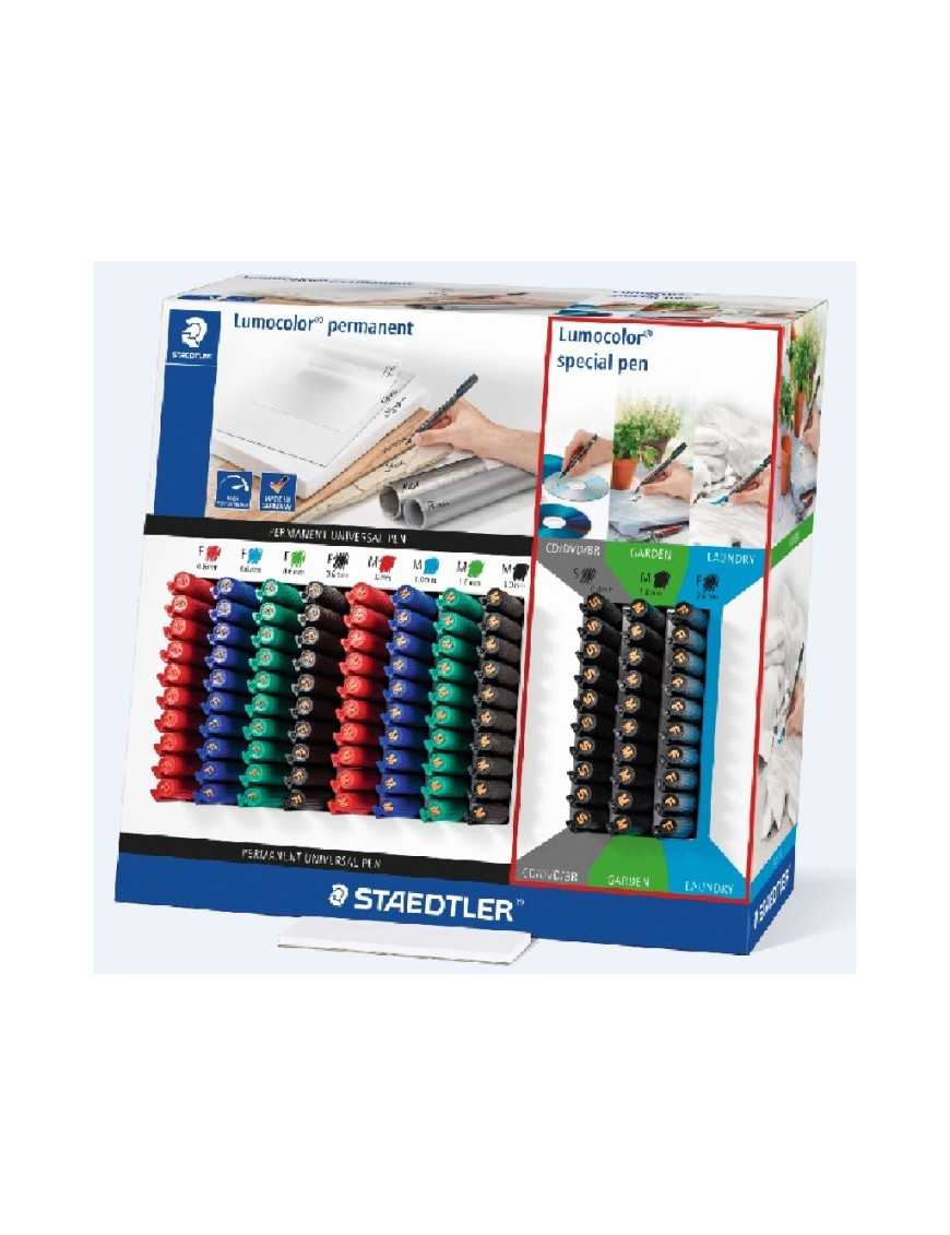 EXPOSITOR DE 80 ROTULADORES LUMOCOLOR + 30 REGALO