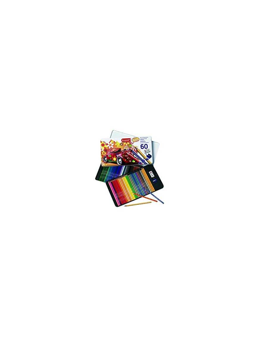 CAJA DE METAL CON 60 LAPICES DE COLORES BRUYNZEEL