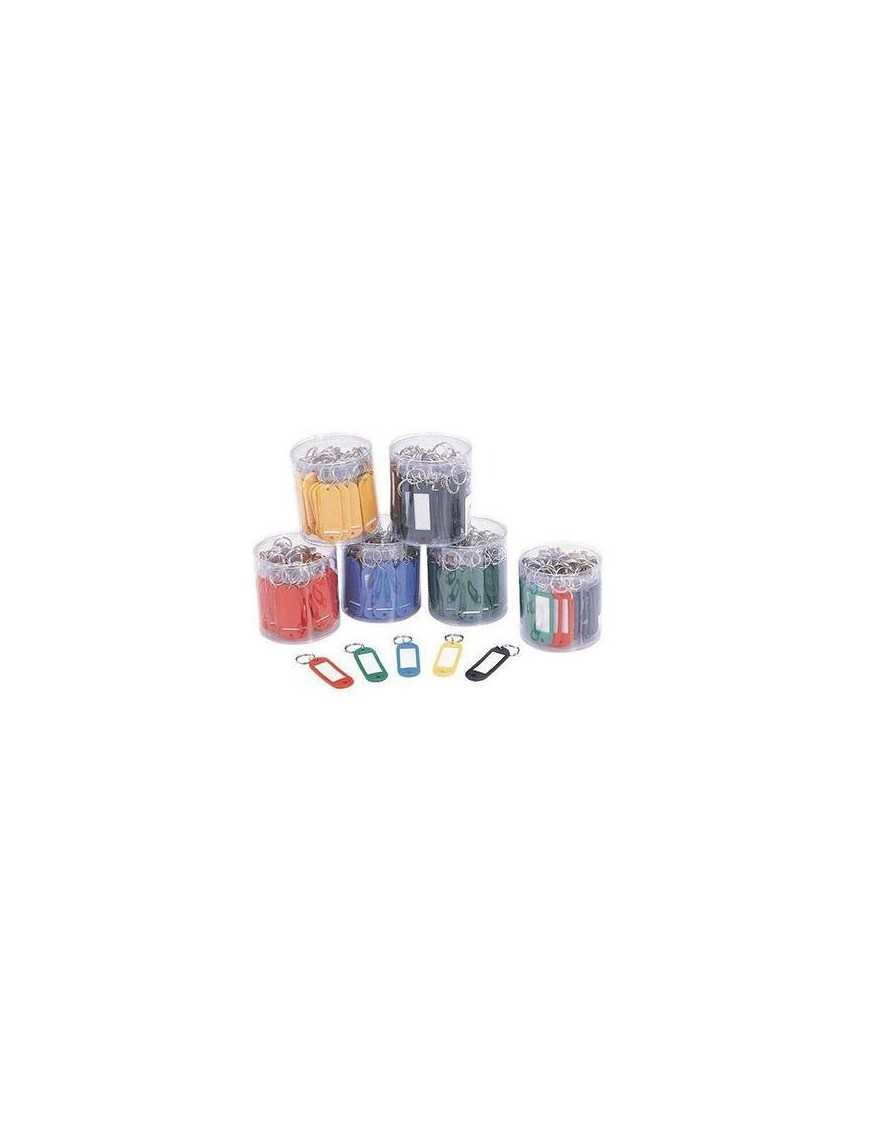 BOTE 50 LLAVEROS DE COLORES CON ETIQUETA ARTES